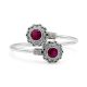 Handmade Silver Jewelry Ruby Oxidised Kada
